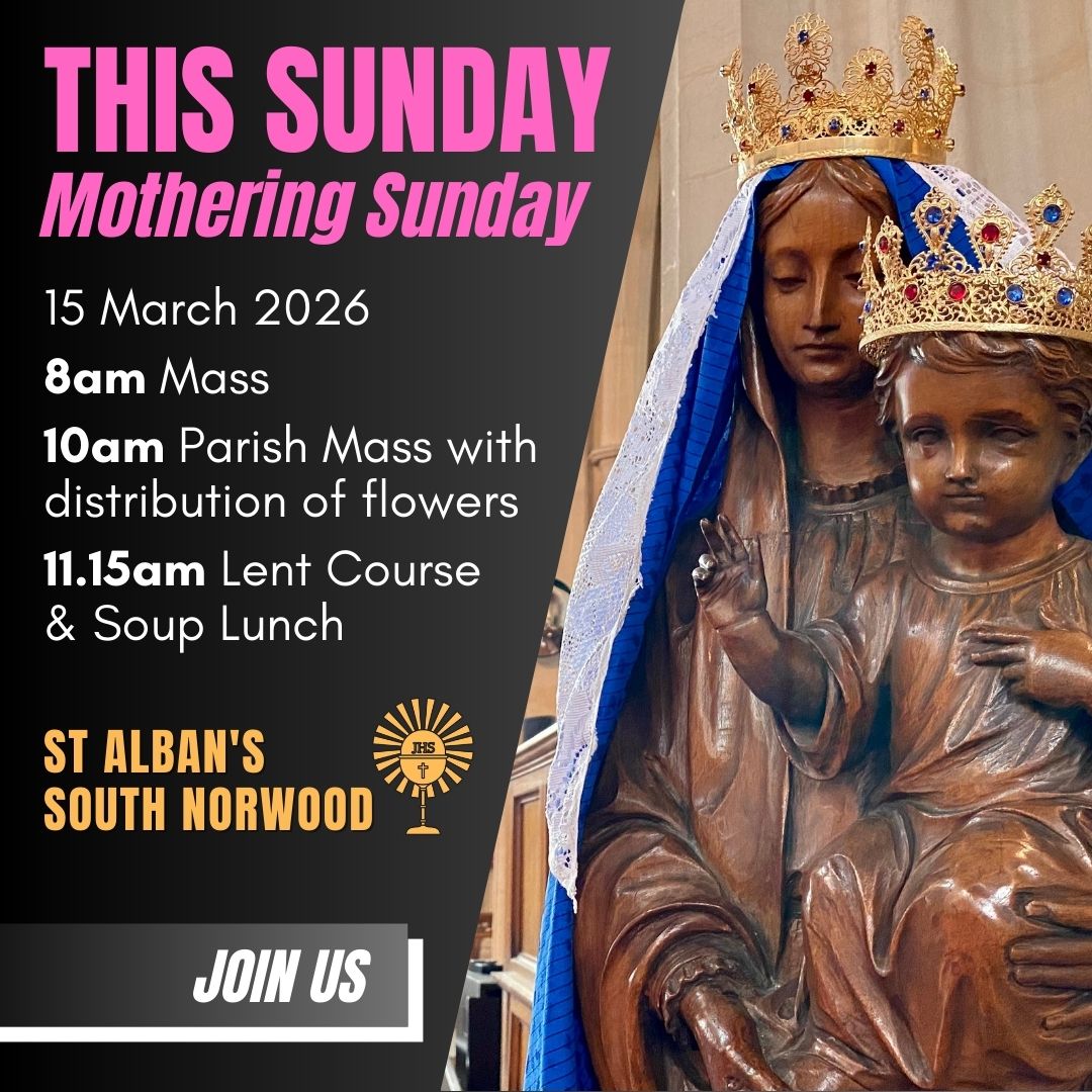 Mothering Sunday – 15th March 2026