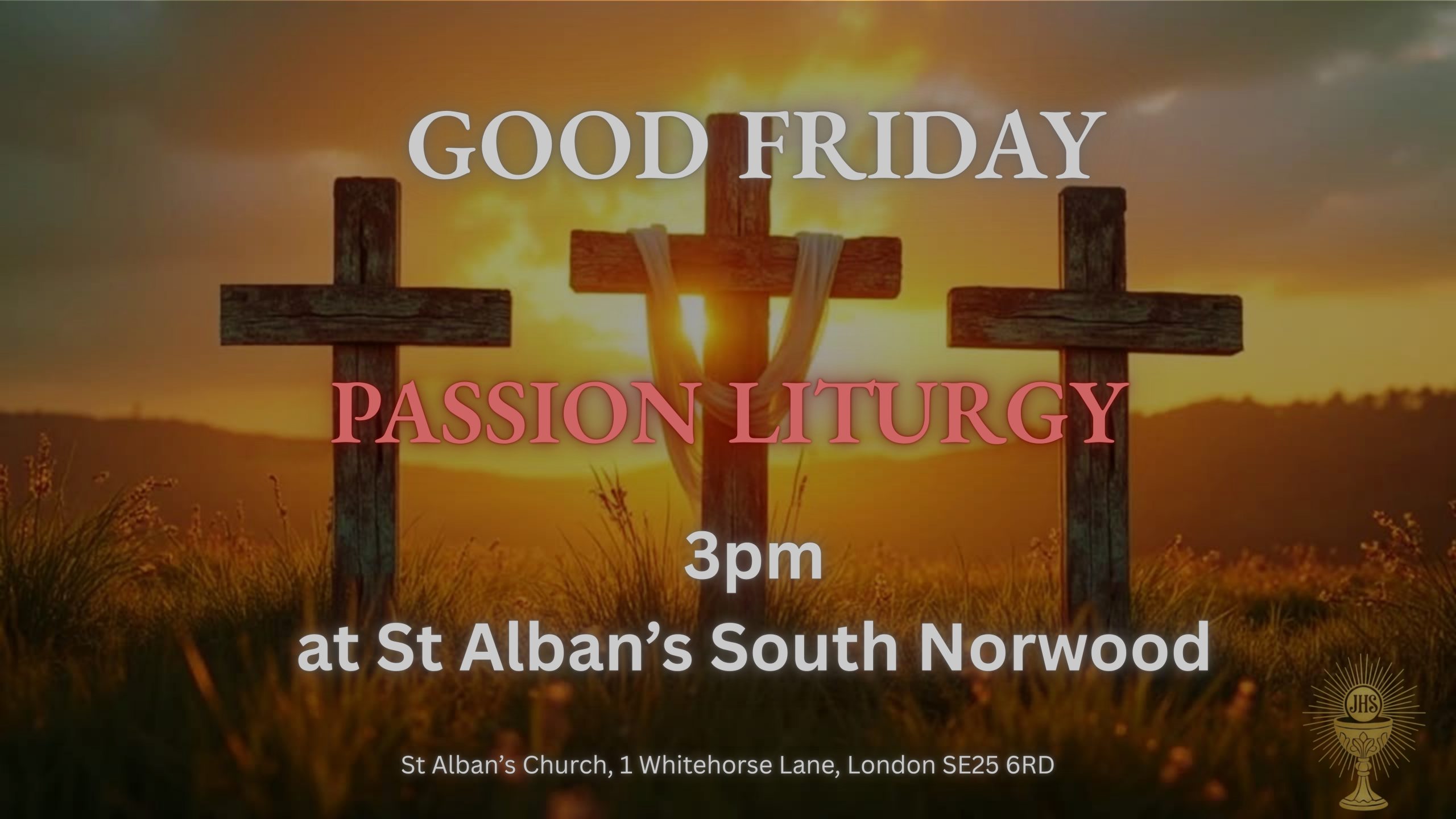 You are warmly invited to St Alban’s Church today at 3pm for the Good Friday Passion Liturgy.