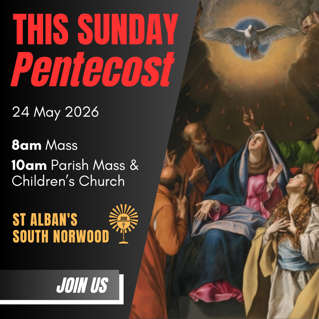 This Sunday – Pentecost – 24 May 2026