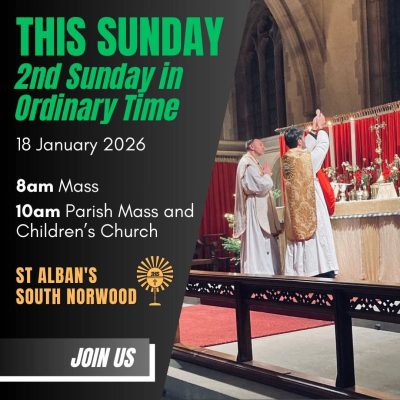 This Sunday – 2nd Sunday in Ordinary Time – 18 January 2026